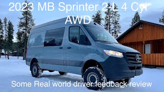 2023 Mercedes Benz Sprinter Owner feedback new 4cylinder high output diesel AWD 9Speed 144”WB [upl. by Choong]