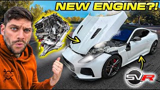 REPLACING THE ENGINE ON THIS FLOODED JAGUAR FTYPE SVR [upl. by Eliades]