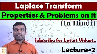 Laplace Transform  Properties of laplace transform in Hindi Lecture 2 [upl. by Ahrat]