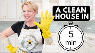 AMAZING 5Minute Speed Cleaning Routine 🧹🧽 🏃‍♀️ [upl. by Yates956]