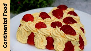 Strawberry Mille Feuille  Millefoglie  Strawberry Cake Recipe By Continental Food [upl. by Notlrak]