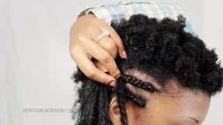 Cornrow Braids Step By Step Tutorial How to Part and French Braid Your Natural 4c Hair Part 2 [upl. by Aluap]