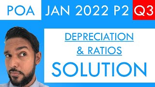 PoA  Jan 2022 P2 Q3  Depreciation  Provision for Depreciation  Ratios  Financial Ratios [upl. by Nnaeiram]