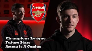 Kieran Tierney Interview  Tierney on Arteta UCL Football amp Arsenal Future Stars [upl. by Charlotta]