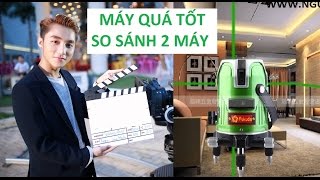 So Sánh Máy Cân Mực Laser Máy Đánh Thăng Bằng Laze Tia Xanh Và Máy Tia Laser Đỏ [upl. by Imorej]