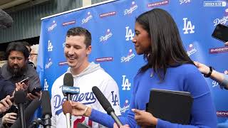 2024 DodgerFest Walker Buehler talks delayed start to season recovery from Tommy John surgery [upl. by Ailama]