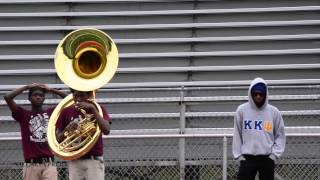 Whitehaven High School Marching Band  Tubas and Percussion 1 vs 11  2014 [upl. by Behn]