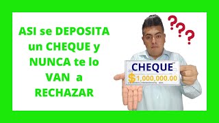 COMO DEPOSITAR mi CHEQUE a una cuenta [upl. by Hsreh777]