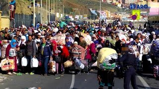 Más de 1000 personas arrollan con todo en la Frontera del Tarajal [upl. by Nnayrrehs]