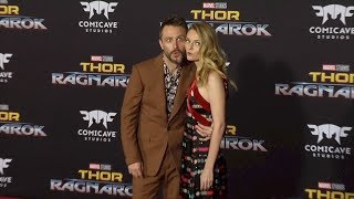 Lydia Hearst and Chris Hardwick quotThor Ragnarokquot World Premiere Red Carpet [upl. by Singhal]