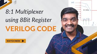 8to1 Mux using 8Bit Register Verilog Code  Verilog Tutorial [upl. by Aniale]