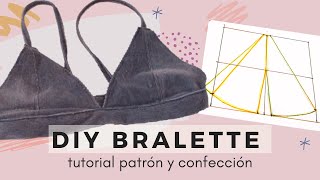 ¿Cómo hacer un BRALETTE  tutorial de PATRÓN y costura [upl. by Dremann550]