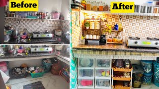 Indian Non modular kitchen MakeoverExtreme Kitchen Makeover [upl. by Elehcar]