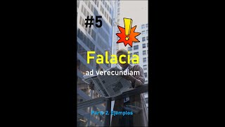 5 Falacia ad verecundiam apelación a la autoridad  Parte 2 Ejemplos  Falacias informales [upl. by Kerstin]