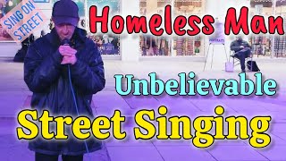 😱Homeless Mans Unbelievable Street Singing🔥Street Singer🍀Boyz II Men  End Of The Road [upl. by Drageruaeb]