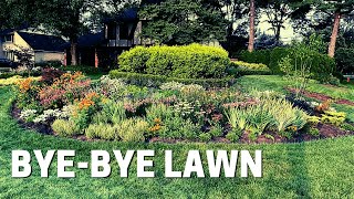 Getting Rid of More Lawn  Adding a PollinatorFriendly Flower Garden [upl. by Ahtreb]