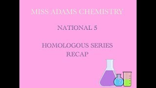 National 5 Homologous Series Recap [upl. by Htebilil]