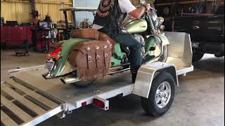 Indian Motorcycle on an Aluma MC210 Trailer [upl. by Refinnej]