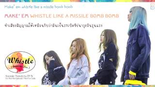 KaraokeThaisub WHISTLE 휘파람 Acoustic Ver  BLACKPINK 89brฉั๊บฉั๊บ [upl. by Ayt567]