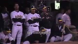 2002 Moneyball Oakland As 20th Straight Win  Locker Room after Scott Hattebergs Walkoff HR [upl. by Stasny938]