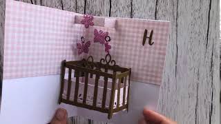 PopUp Crib with Shaker Rattle Baby Card [upl. by Lorrayne]