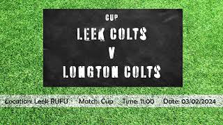 Cup Longton Colts v Leek Colts [upl. by Alaecim]