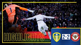 BAMFORD EQUALISES IN LAST MINUTE Highlights Leeds United 22 Brentford  Premier League [upl. by Naillig]