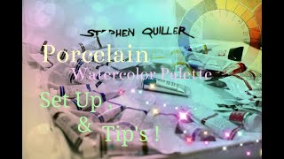 My NEW Stephen Quiller Porcelain Watercolor Palette Set Up amp Tips [upl. by Cora]