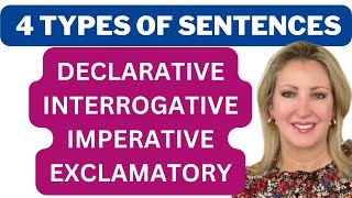 4 Types of Sentences Declarative Interrogative Imperative Exclamatory [upl. by Audette846]