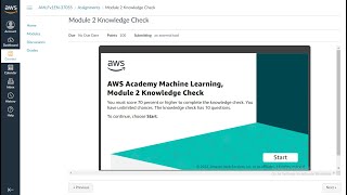 Module 2 Knowledge Check  AWS Academy Machine Learning Foundations  Introducing Machine Learning [upl. by Kcirneh655]