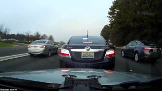 Under Cover Cop Flashes Rear Strobes in Traffic [upl. by Ellehcor]