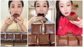 ASMR CHOCOLATE LAVA CAKES eating challenge  Kwaii Eating Show asmr mukbang chocolate cake [upl. by Glassco]