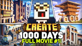 I Survived 1000 Days in Minecraft Create Mod FULL MOVIE 1 [upl. by Drofhsa]