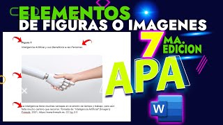 COMO USAR NORMAS APA EN IMAGENES  cómo citar imagenes o gráficos en formato APA 7ma EN WORD [upl. by Red]