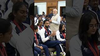 PM Modi meets Paris Paralympic champions in New Delhi  shorts [upl. by Yllitnahc47]