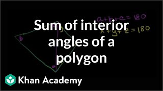 Sum of interior angles of a polygon  Angles and intersecting lines  Geometry  Khan Academy [upl. by Alad553]