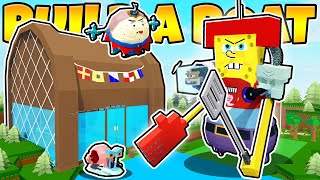 GIANT SPONGEBOB KILLER MECH Build a Boat [upl. by Ornstead]