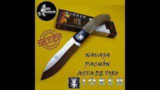 NAVAJA CLÁSICA JOKER PACHÓN ASTA DE TORO [upl. by Seidnac]