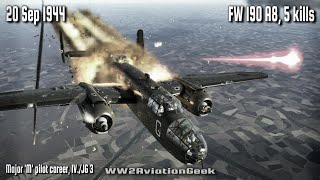 FW 190 A8 5 kills Bomber Intercept over Nijmegen  Ace in a Day  IL2 WW2 Air Combat Flight Sim [upl. by Anikes]