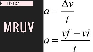 FÍSICA MRUV aceleración y espacio [upl. by Ariday]