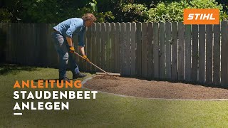 STIHL GartenTipps Staudenbeet anlegen  Anleitung [upl. by Adiaj]