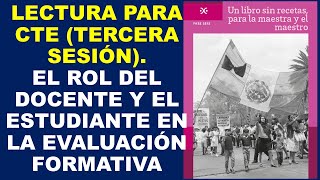 Soy Docente LECTURA PARA CTE EL ROL DEL DOCENTE Y EL ESTUDIANTE EN LA EVALUACIÓN FORMATIVA [upl. by Rosmarin]