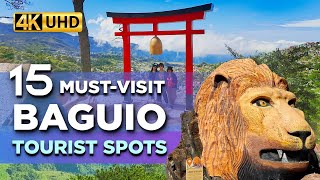 TOP 15 MustVisit Tourist Spots in BAGUIO Philippines UPDATED 🇵🇭【4K】 [upl. by Raasch]