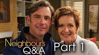 Neighbours QampA  Benji McNair Mal Kennedy amp Jackie Woodburne Susan Kennedy   Part 1 [upl. by Anegal]