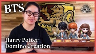 Behind The Scenes of Hevesh5s Domino Creation featuring Deluxe Hogwarts Castle [upl. by Bille687]