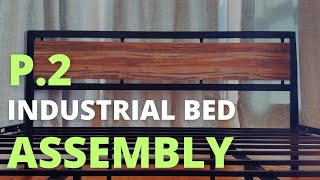 LIKIMIO King Bed Frame and Headboard Assembly  Maryeli Metal Platform Bed Assembly  Likimio Bed [upl. by Dnomra344]