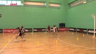 Netball Drill Three On Three Defending [upl. by Haze]