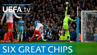 Six great UEFA Champions League chips featuring Falcao Messi amp Lampard [upl. by Lotty]