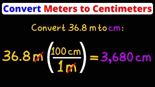 Convert Meters to Centimeters  m to cm  Dimensional Analysis  Eat Pi [upl. by Eetnom]