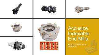 Accusize Tools  Indexable End Mills with Accessories [upl. by Ierdna408]